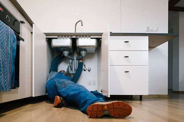 Professional Emergency Plumber technician working in Hebron, PA